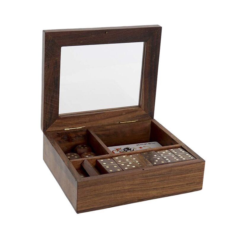 Jeu de société en bois SET DE 3 JEUX