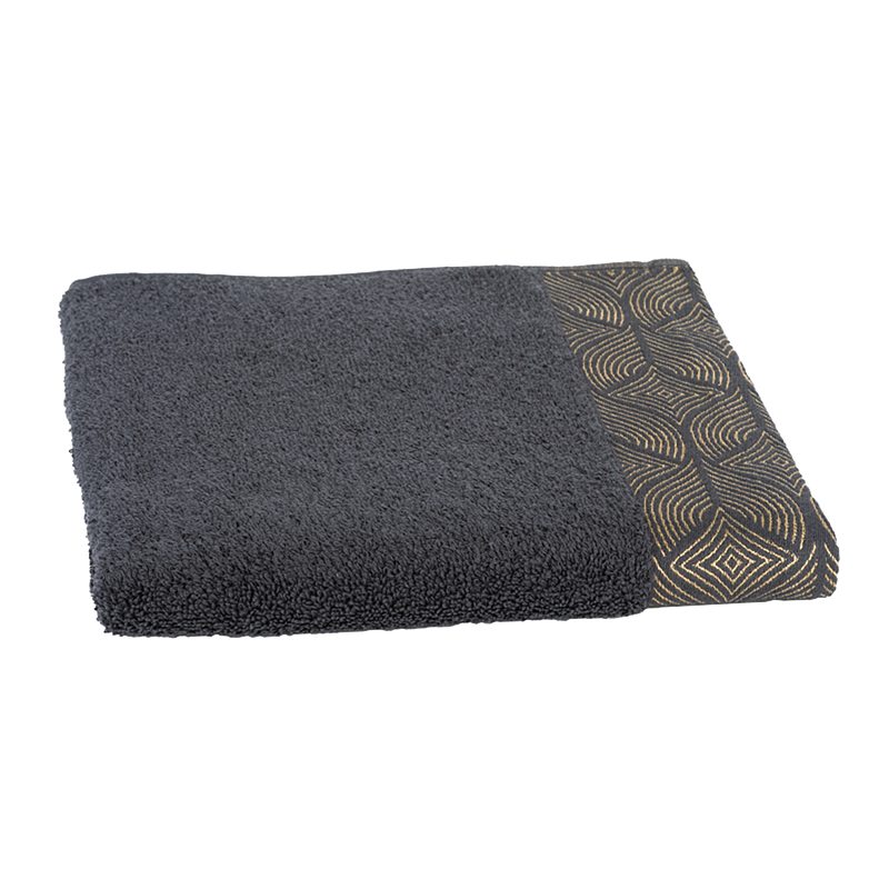 Drap de douche RAPSODIE coloris anthracite 50 x 100 cm