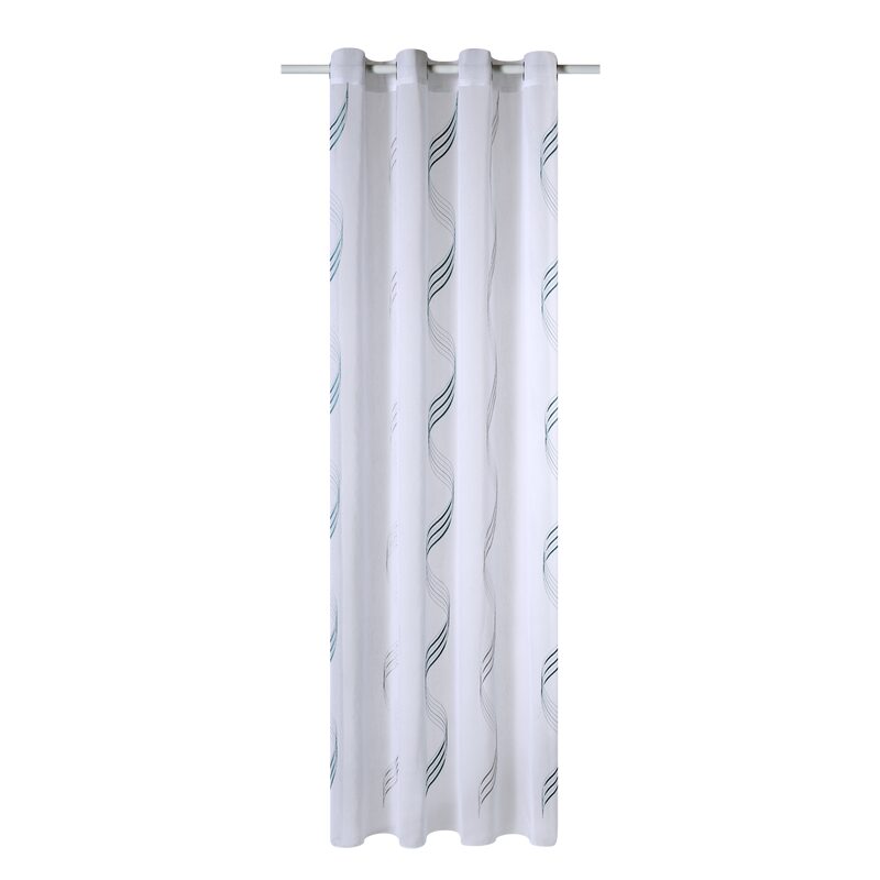 Voilage ELEGANZ coloris bleu paon 140 x 260 cm