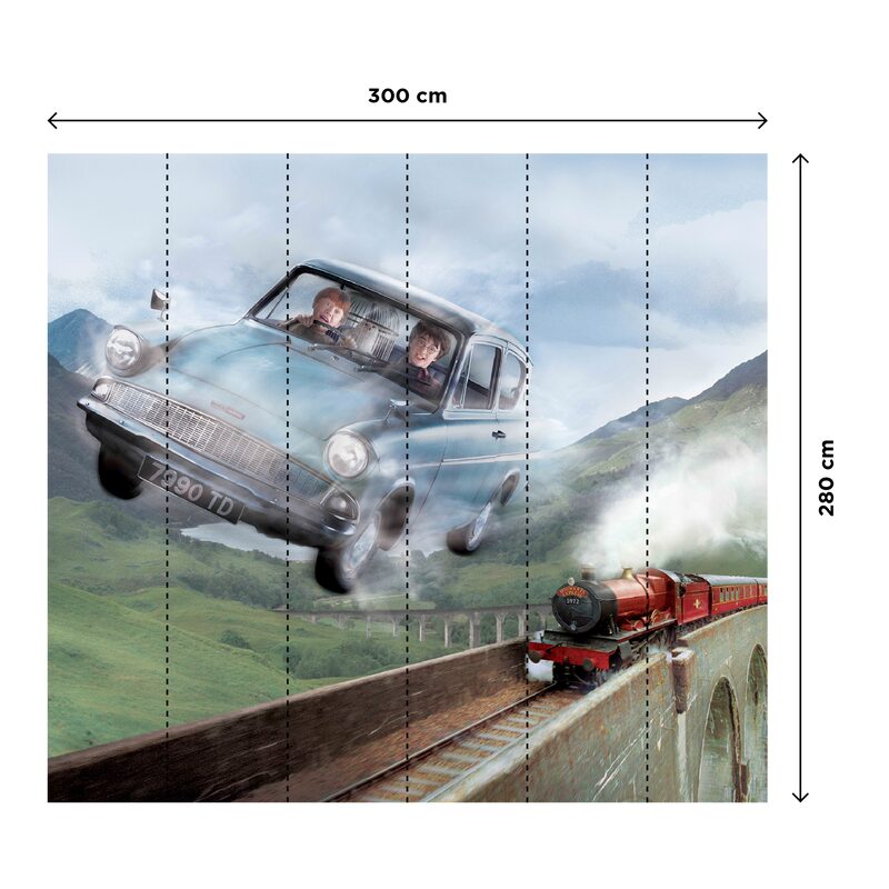 Poster extra large HARRY POTTER EN ROUTE POUR POUDLARD 300 x 280 cm