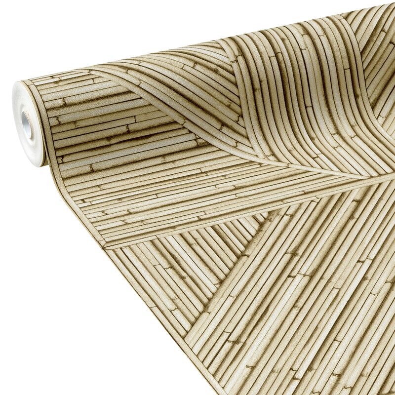 Papier peint intissé BAHAMAS coloris osier