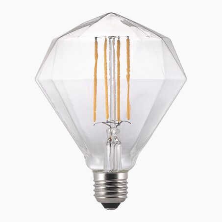 Ampoule LED E27 14W AVRA DIAMOND coloris jaune 17,7 x 12 cm