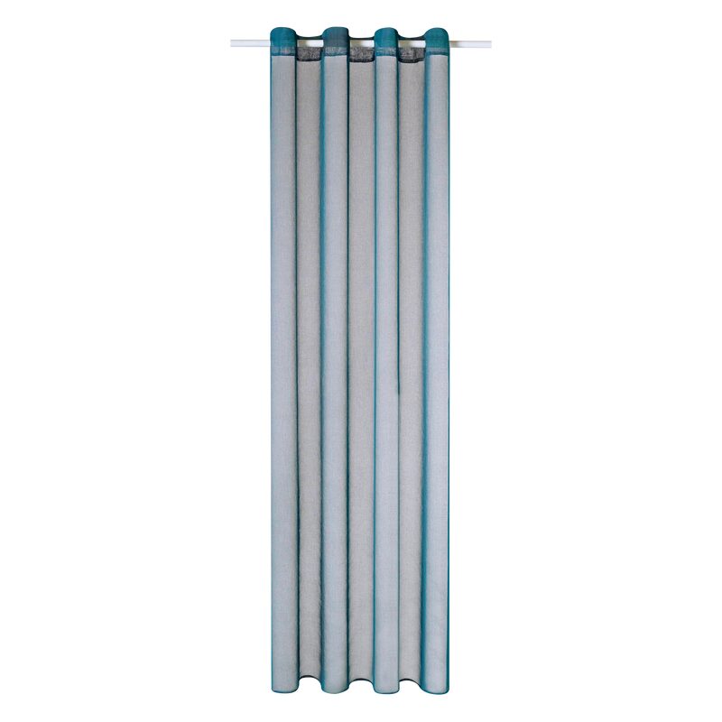 Voilage COLORS coloris bleu canard 140 x 260 cm
