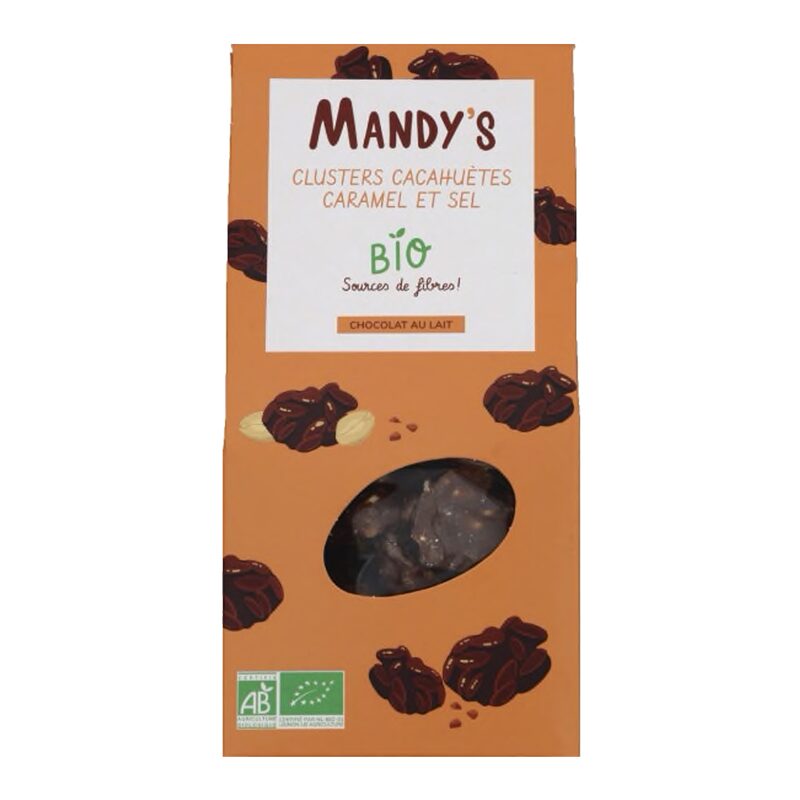 Confiserie MANDY' - ÉCLATS DE CACAHUÈTES CARAMEL SALÉ ENROBÉES DE CHOCOLAT LAIT