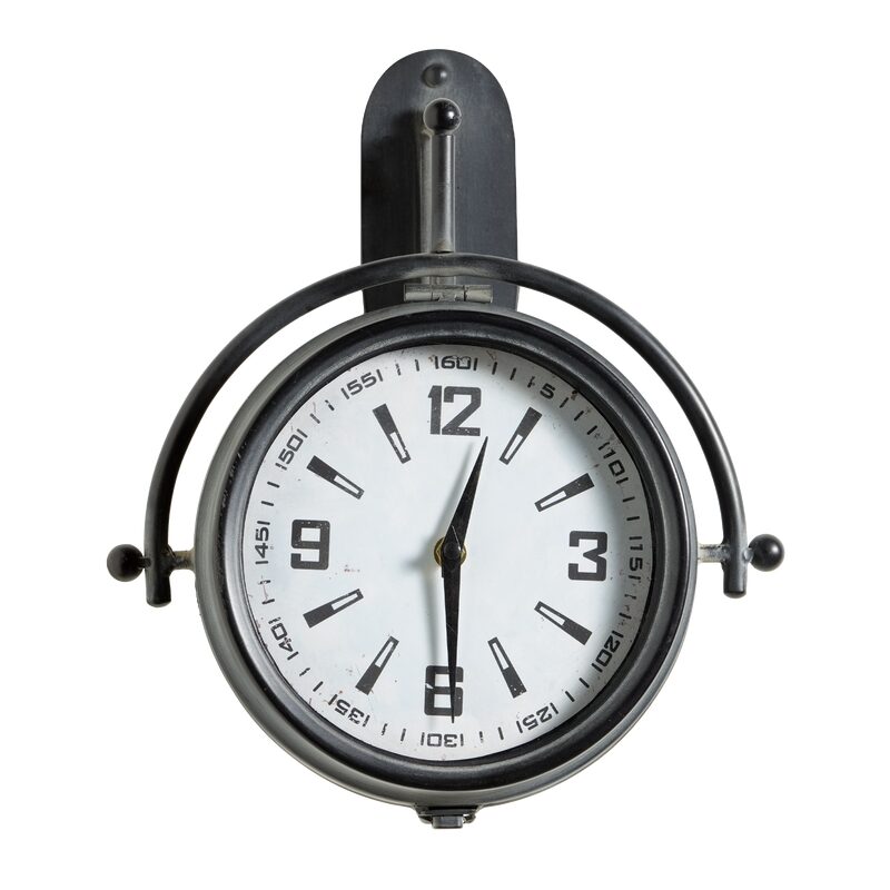 Horloge en métal MADISSON coloris noir