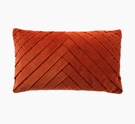 Coussin MEIM coloris terracotta 30 x 50 cm