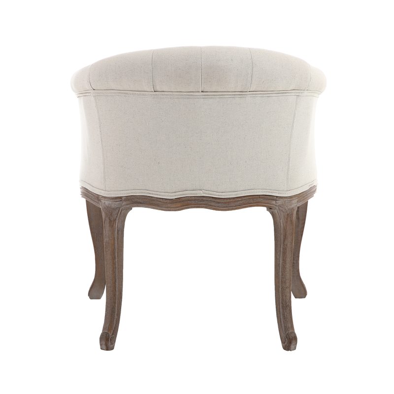 Fauteuil crapaud ALPHONSE coloris blanc cassé