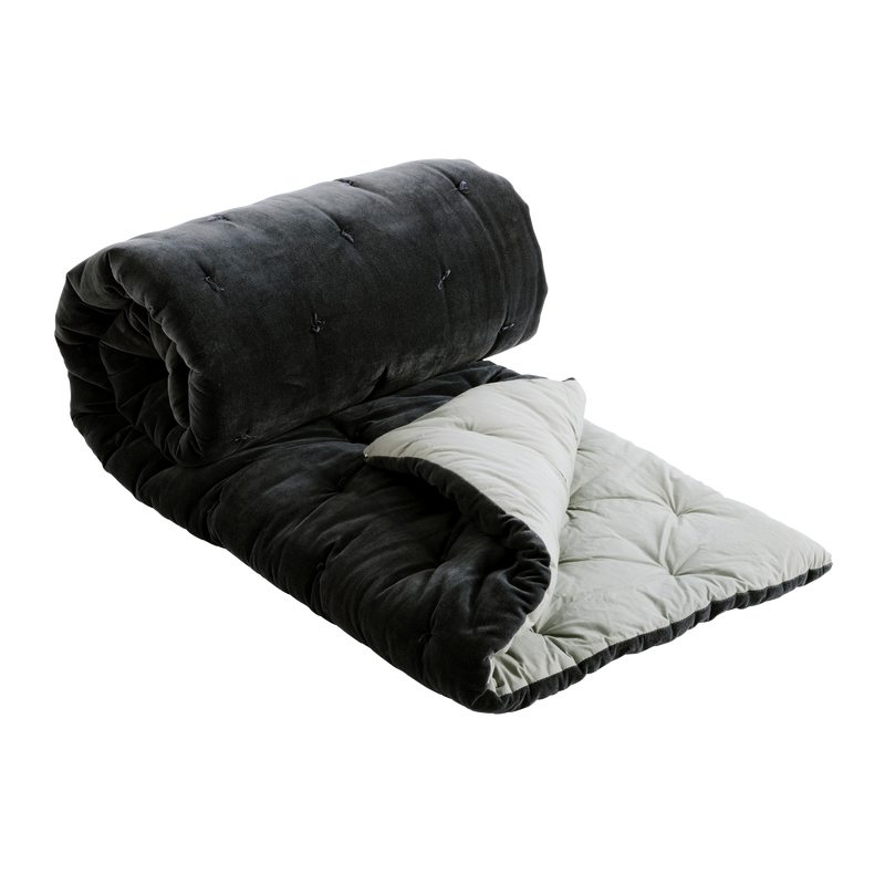 Couvre lit TUDOR coloris anthracite 100 x 180 cm
