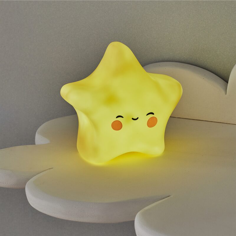 Veilleuse ETOILE RECHARGEABLE coloris jaune 6,7 x 11,3 cm