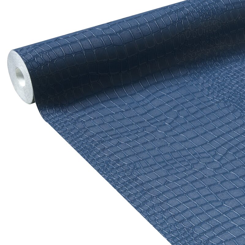 Papier peint intissé VASCO coloris bleu nuit