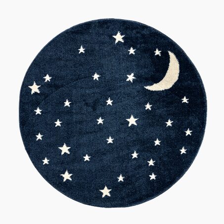Tapis NOX coloris bleu nuit