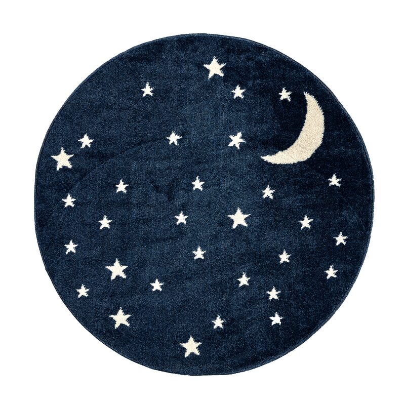 Tapis NOX coloris bleu nuit 100 cm