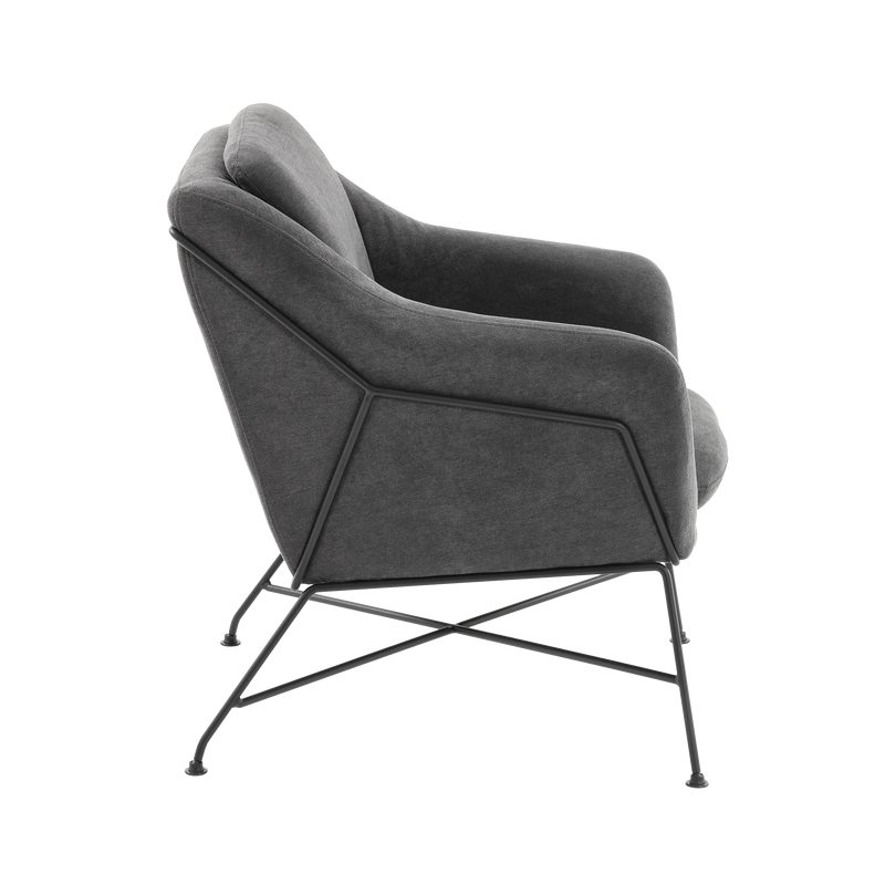Fauteuil BRIDA coloris gris moyen