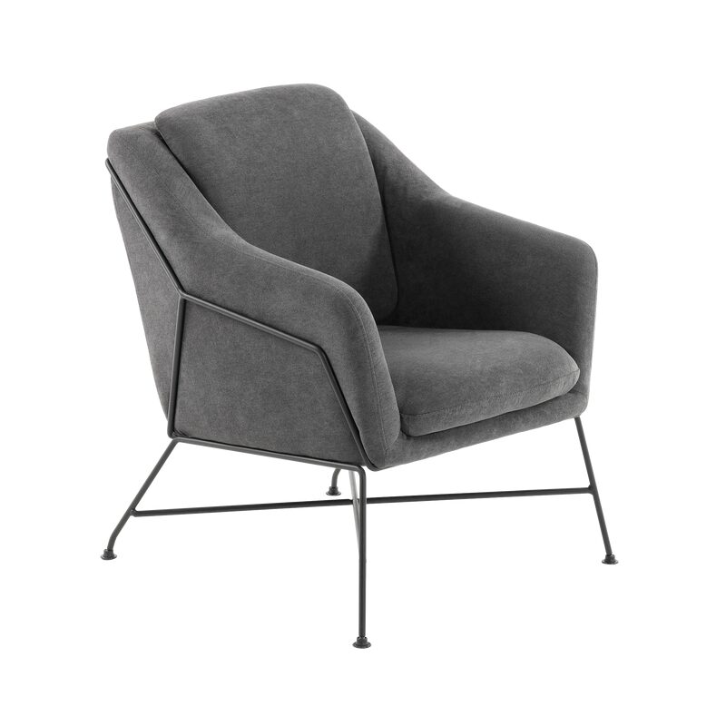 Fauteuil BRIDA coloris gris moyen
