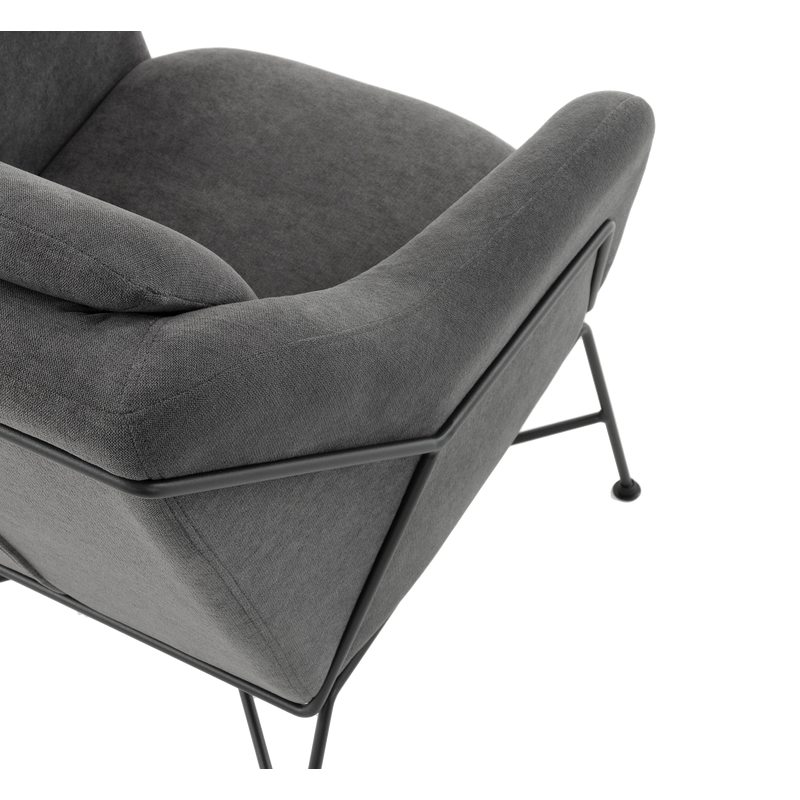 Fauteuil BRIDA coloris gris moyen