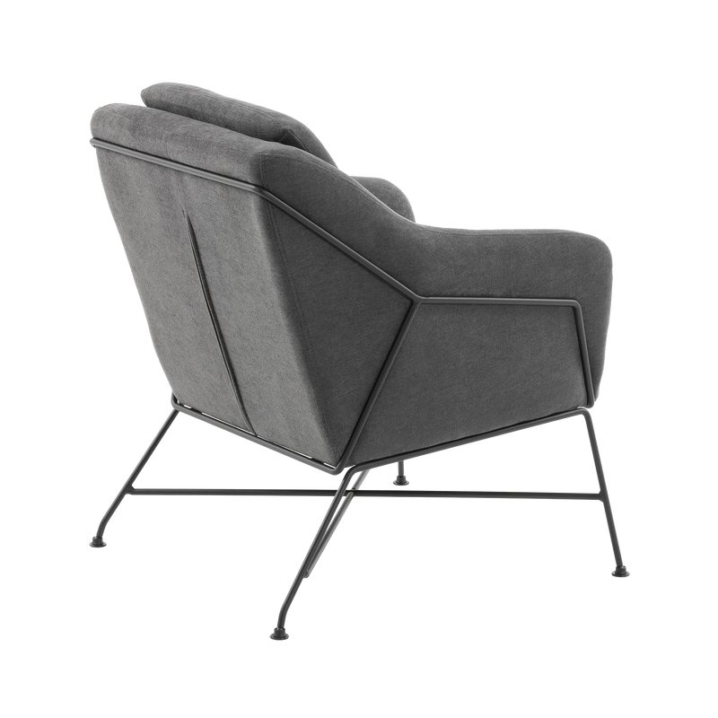 Fauteuil BRIDA coloris gris moyen