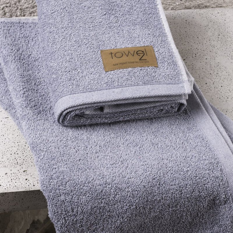 Drap de bain DENIM coloris bleu denim 70 x 140 cm