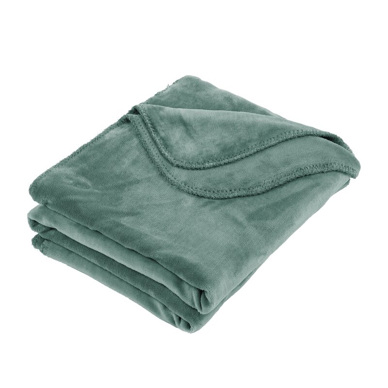 Plaid polaire ETIA coloris vert amande