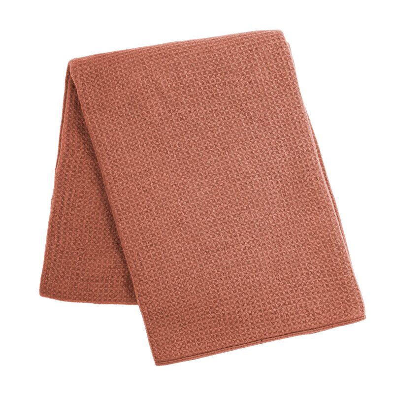 Plaid LUCA coloris rouille
