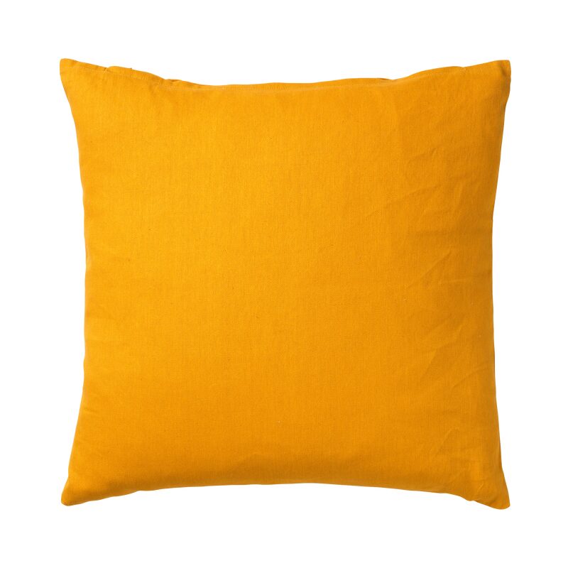 Coussin TAMY coloris jaune curry 45 x 45 cm