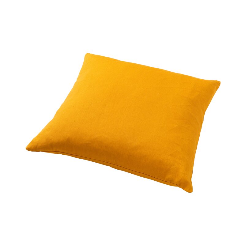 Coussin TAMY coloris jaune curry 45 x 45 cm