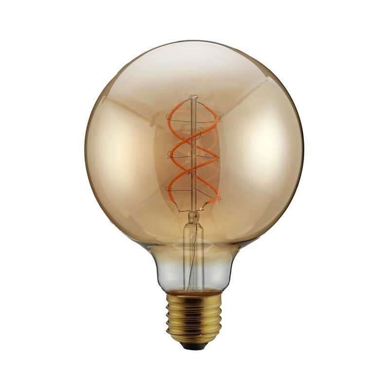 Ampoule LED GLOBE E27 G125 35W coloris jaune 12,5 cm