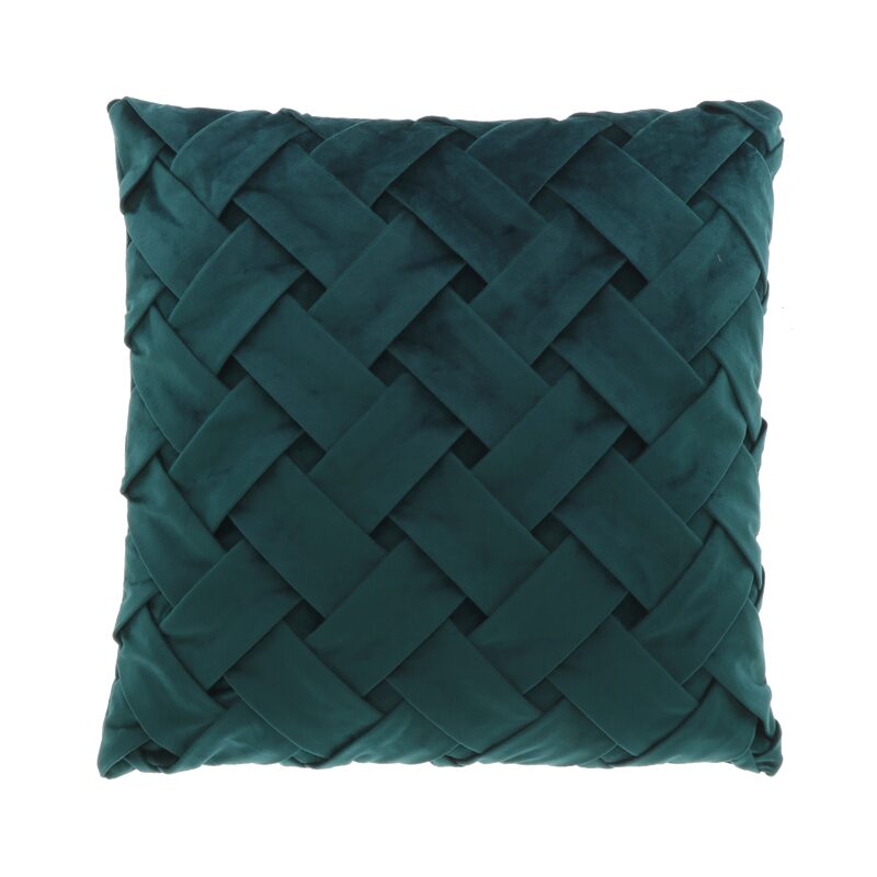 Coussin HELGA coloris bleu canard 45 x 45 cm
