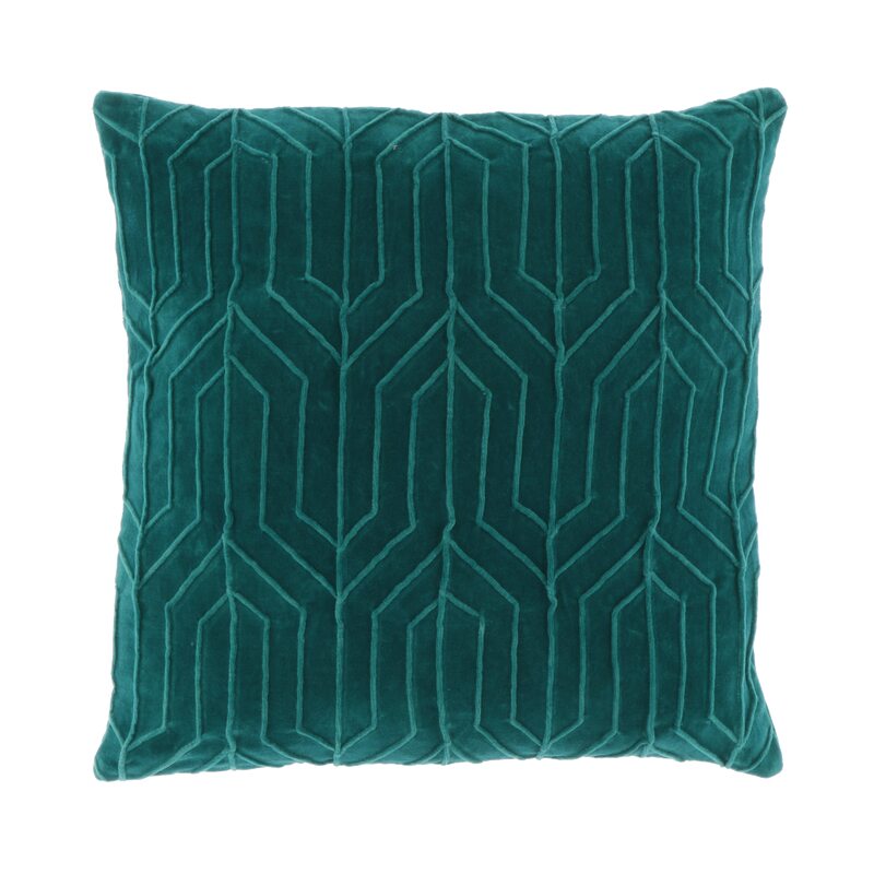 Coussin NOE coloris bleu canard 45 x 45 cm