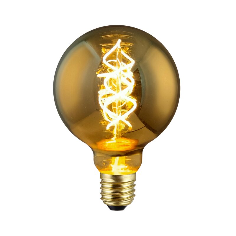 Ampoule LED GLOBE G95 GOLD E27 15W coloris or  14 x 9,5 cm