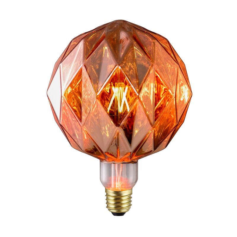 Ampoule LED ORIGAMI COPPER E27 25W coloris cuivre 20 x 15 cm