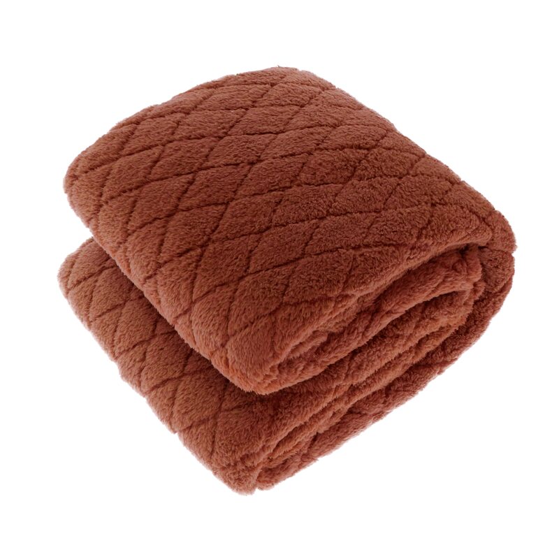 Plaid polaire ERZA coloris ocre
