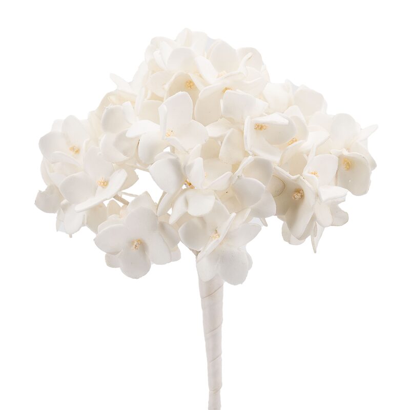 Fleur artificielle HORTENSIA coloris blanc