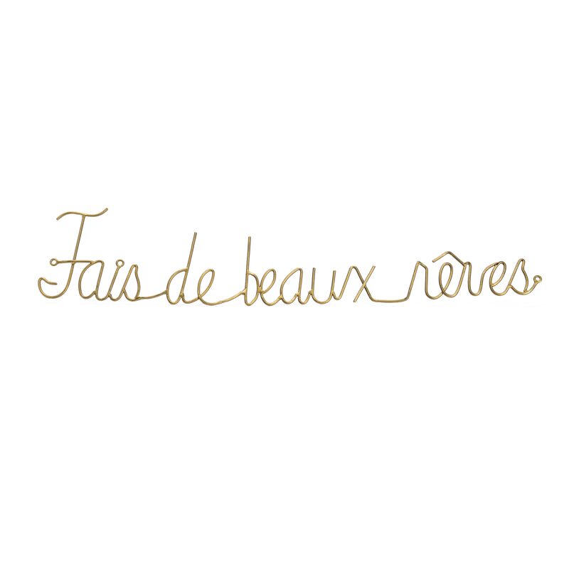 Lettrage FAIS DE BEAUX RÊVES coloris or