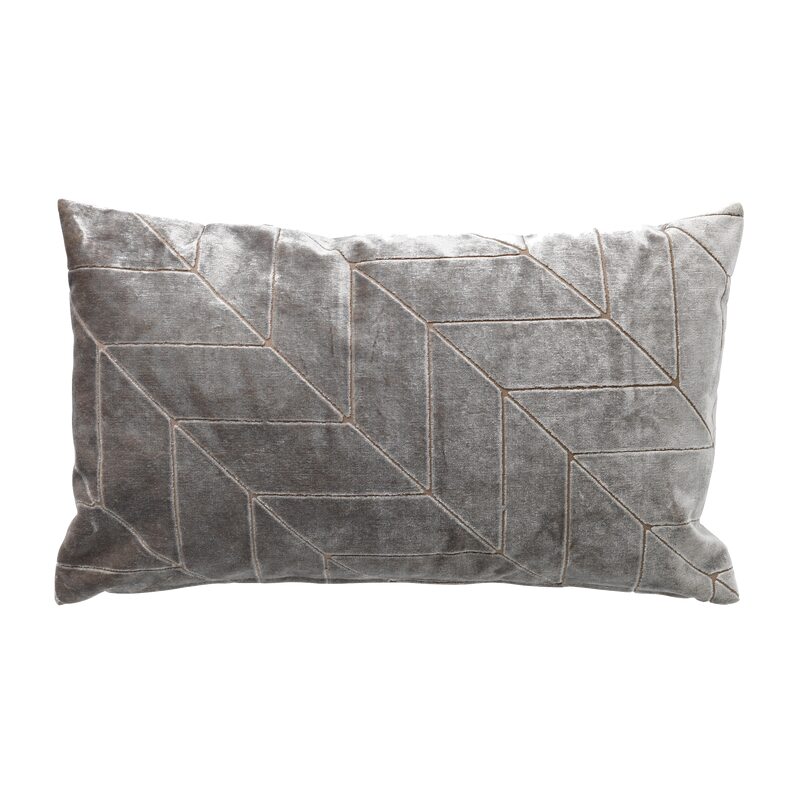 Coussin LISAE coloris gris acier 35 x 50 cm