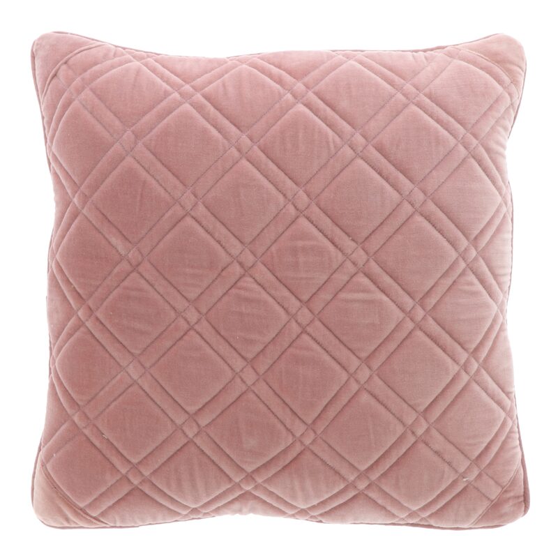 Coussin NANNE coloris vieux rose 45 x 45 cm
