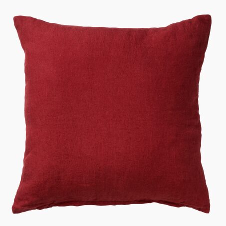 Coussin LINHA coloris rouge merlot 45 x 45 cm