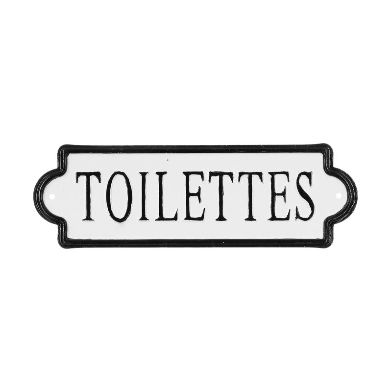 Plaque métal ROOM SIGNS coloris noir