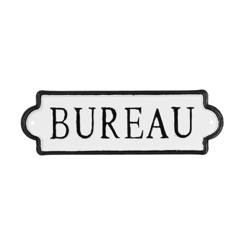 Plaque métal ROOM SIGNS coloris noir