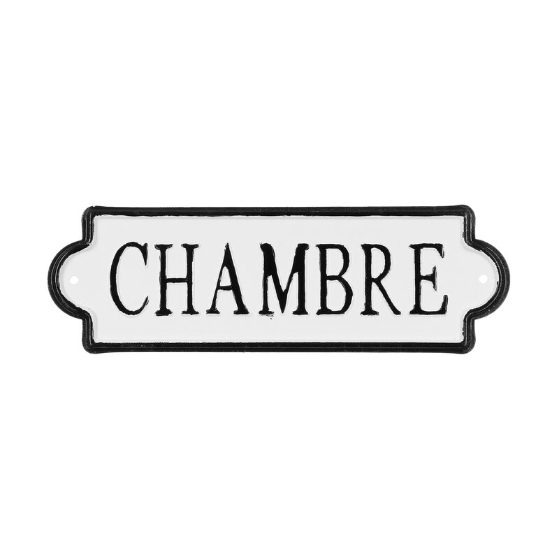 Plaque métal ROOM SIGNS coloris noir