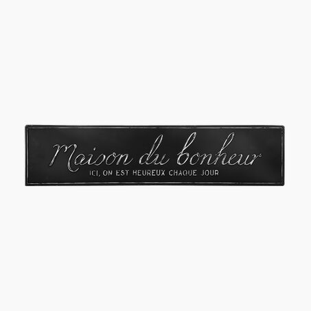 Plaque métal ALIX coloris noir