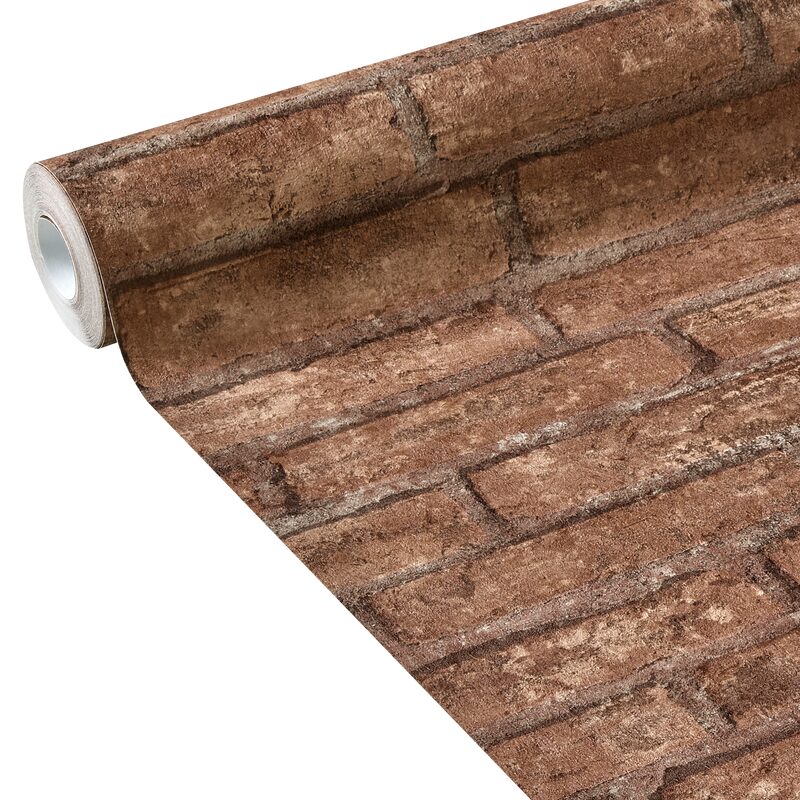 Papier peint intissé BRADFORD coloris brique