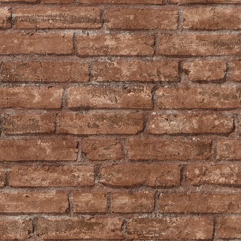 Papier peint intissé BRADFORD coloris brique