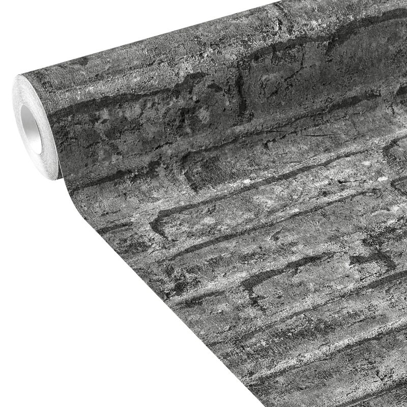 Papier peint intissé BRADFORD coloris gris béton