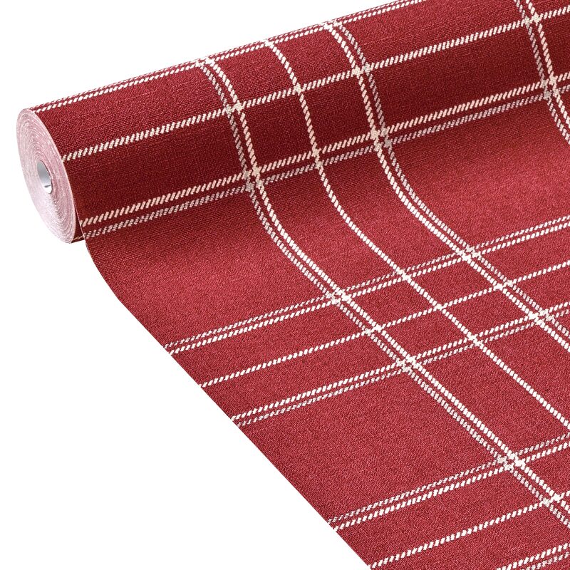 Papier peint intissé FLORENTINE ASHTON coloris rouge vermillon