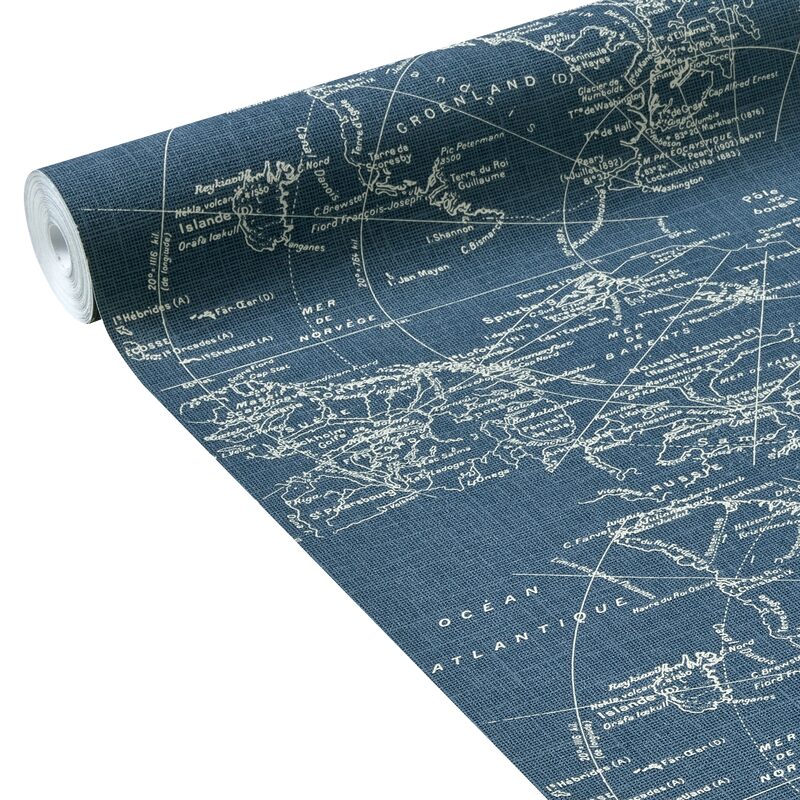 Papier peint intissé MAGELLAN coloris bleu nuit