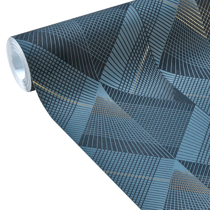Papier peint intissé STANFORD coloris bleu nuit