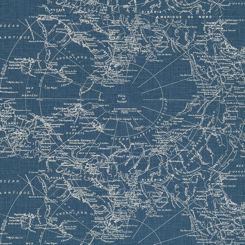 Papier peint intissé MAGELLAN coloris bleu nuit