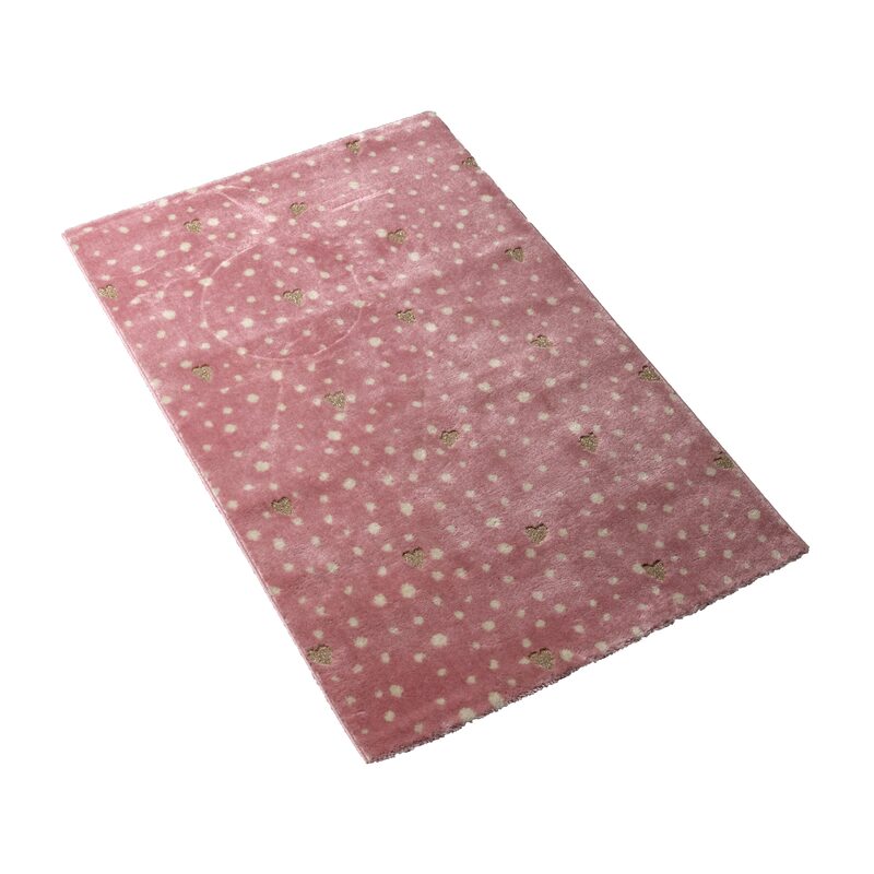 Tapis JOSEFINA coloris rose 100 x 150 cm