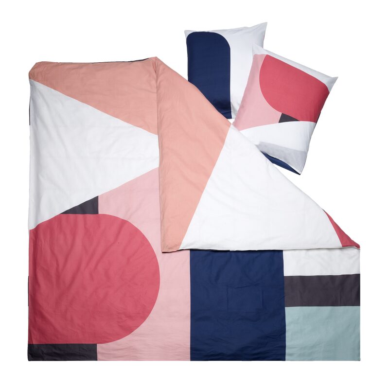 Parure de lit en coton bio ABSTRACT coloris multicolore 240 x 220 cm