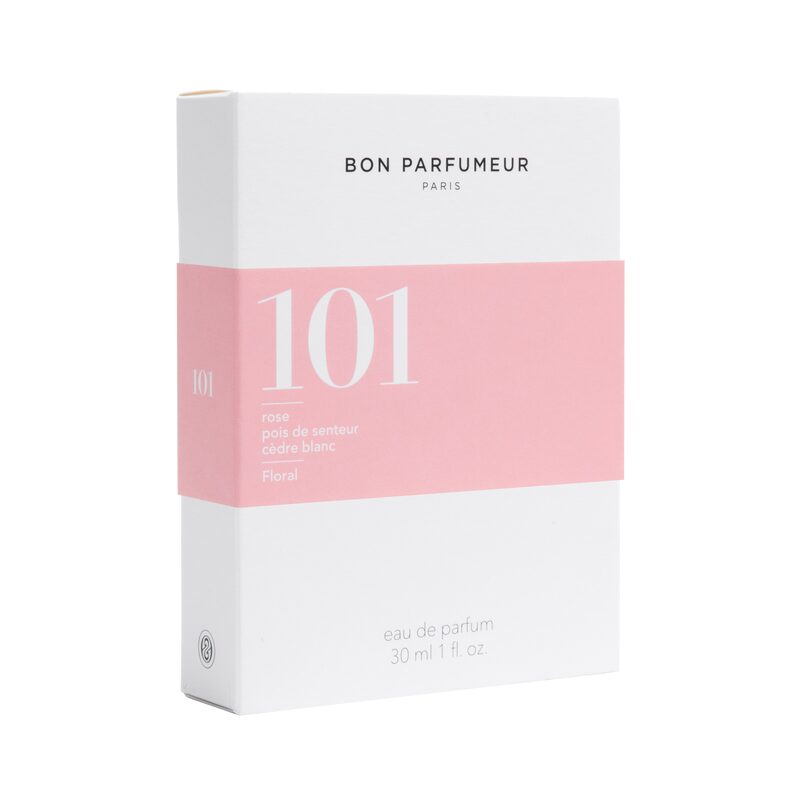 Parfum 101 rose, pois de senteur, cèdre blanc